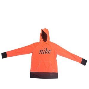 Nike Therma Fit All Time Script GRX Hoodie Sweatshirt Womens M Pink Blue